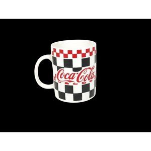 Vintage NOS Gibson 2000 Coke Cola Checkerboard 50's Diner Mug 11oz